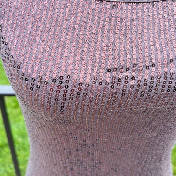 Maurices dusty mauve sequin shimmer, scoop neck tank top, women's size S - Picture 6 of 8